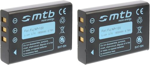 MEVRONISSHOP-2X Batterie NP-120 Compatible avec Fuji Fujifilm Finepix F10, F11, F630, M603... (Voir descriptif)