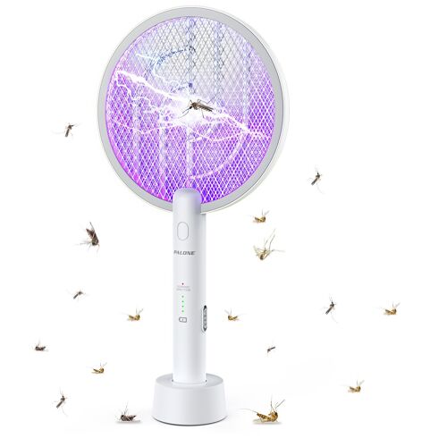 ALONE Raquette Electrique Insectes Raquette Moustique Electrique 4000V Rechargeable Via USB, Tuer Moustiques et Insectes Volants, Anti Moustique Intérieur et Extérieur (1PC)