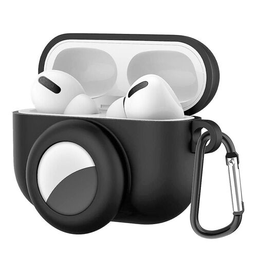 Housse de protection en silicone pour AirPods Pro avec porte-clés, résistante aux chocs et compatible avec la recharge sans fil