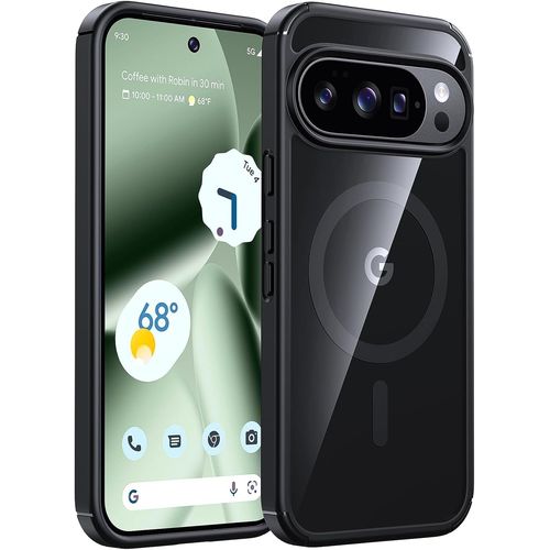 Coque Magnétique Pour Google Pixel 10 Pro Xl [Compatible Avec Magsafe] Coque Ultra-Mince Anti-Jaunissement Et Antichoc - Noir