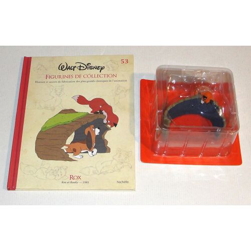 Rox dans Rox et Rouky figurine de collection en resine disney + le livre histoires et secrets N°53 Hachette Disney -