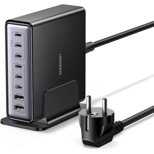 SUBZONAL-200W 8 Ports Chargeur USB C Rapide Station de Charge Bureau GaN Tech Compatible avec 100W 65W iPhone 17 Pro Max Air 16 Plus 15 14 13 12 iPad Mini MacBook Pro Air M4 M3 M2 M1 Galaxy S25 S24 S
