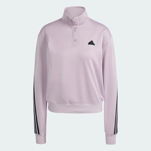 Veste De Survêtement 3 Bandes Enveloppantes Et Boutons- Pression Iconic Adidas - Preloved Fig / Black - L