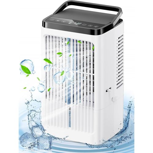 KALANKA-Climatiseur Mobile 1200ML, Rafraîchisseur d'air Silencieux, 4 Vitesses, 2 Modes de Brumisation, Lumières colorées, Oscillation à 90°, Minuterie de 8h, Chambre à Coucher, Minuteries, Bureau, C