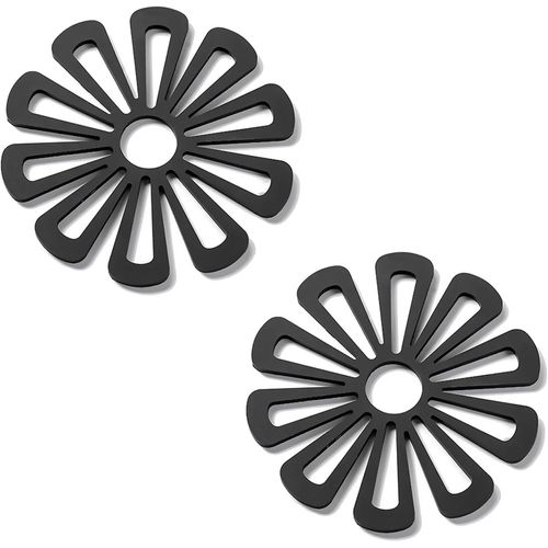 Kalanka-Lot De 2 Dessous De Plat Pour Plans De Travail De Cuisine, Tapis Chauffants Simples En Forme De Fleur Pour Cuisine, Théière, Dessous De Plat En Fonte Et Silicone Pour Servir Des Plats Chauds,