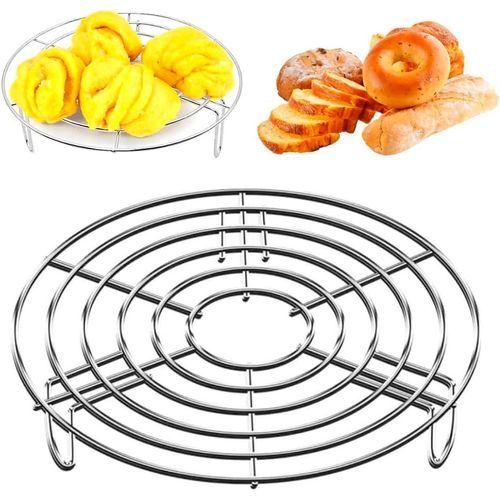 Kalanka-Grille D'insertion En Acier Inoxydable, Robuste Et Stable, Grille À Vapeur, Grille De Refroidissement Pour Casseroles, Casseroles, Grilles De Refroidissement (20 × 3 Cm)