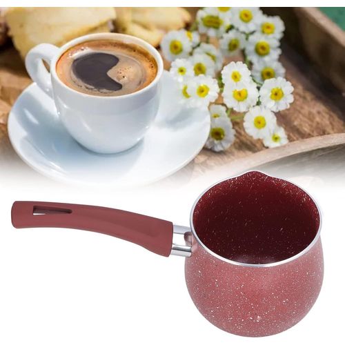 Casserole, Casserole À Lait En Émail, Cafetière Antiadhésive Pour Cuisinières À Gaz Électriques À Induction 3,94 Pouces(Rouge)[Q1213]