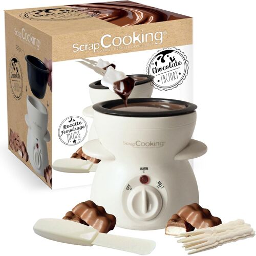 JEXNOVASHOP-Chocolate Factory - Appareil Fondue à Chocolat - Pour 2 à 4 Personnes - Machine Fondue Chocolat Électrique - Idée Cadeau Pâtisserie Cuisine - 3895