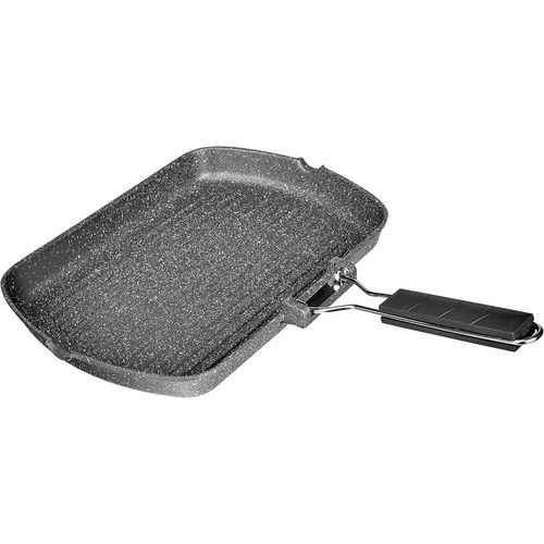 KALANKA-Mythos, Grill rectangulaire 34x24 avec poignée, Aluminium noir