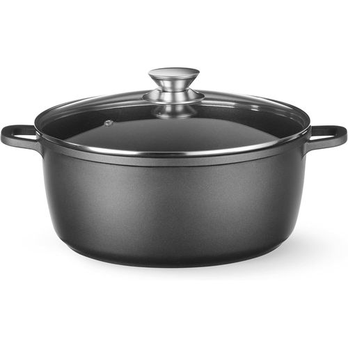 KALANKA-Poêle à frire avec couvercle, compatible tous les types de feux, fond induction, passe au four, antiadhésive, marmite, marmite, poêle de service, 9L, 405 x 332 x (H)138 mm, fonte d'aluminium