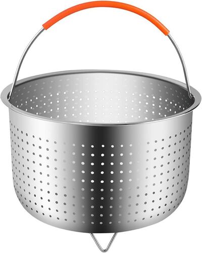 Jexnovashop-Paniers Cuit-Vapeur Acier Inoxydable Avec Poignée Pour Instant Pot Accessoires Compatible Avec La Plupart Des Autocuiseurs