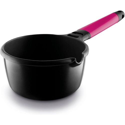 Casserole Antiadhésive En Fonte D'aluminium Manche Amovible Compatible Induction Magenta 14 Cm 1 L[X170]