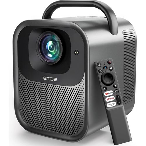 Smart Videoprojecteur 4K Google Tv, Auto Focus/Keystone Projecteur Video Wifi Bluetooth, Natif 1080P 1000Ansi, Contrôle Vocal/2 * 10W Haut-Parleurs Seal Pro Rétroprojecteur Portable Home Cinéma