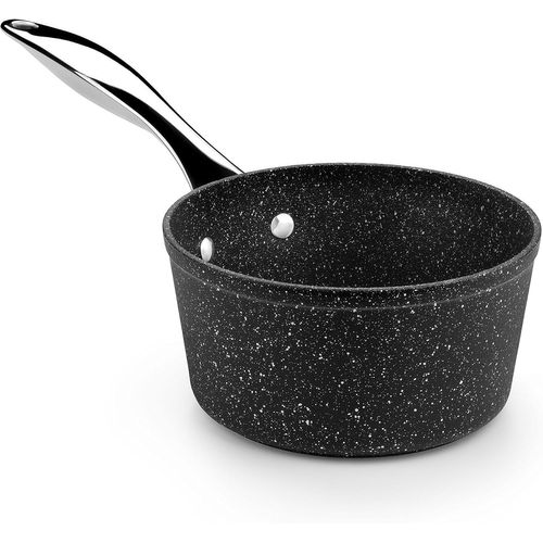 Mineral - Casserole 16 Cm, Aluminium Forgé, Revêtement Antiadhésif Quantanium Sans Pfoa, Compatible Tous Feux Y Compris Induction, Pierre[X766]