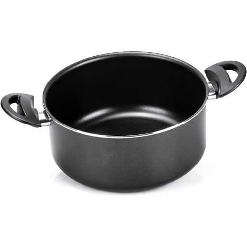 Kalanka-Gea Casserole À 2 Poignées, 20 Cm, Aluminium 100% Recyclé, Pour Chaque Table De Cuisson, Y Compris L'induction, Fabriquée En Italie