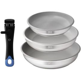 Batterie De Cuisine Set Amovible De 3 Poêles Revêtement Céramique Am2008