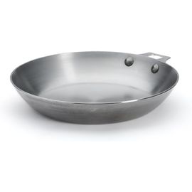 KALANKA-De Buyer - Poêle amovible en tôle d'acier MINERAL B - Diamètre 24 cm -, Gris