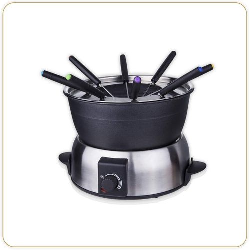 KALANKA-8386 Gourmet 8 Appareil à Fondue, INOX brossé Premium