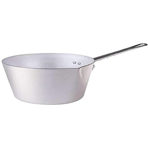 Kalanka-Pentole Agnelli Casserole Conique Avec Bec Verseur, En Aluminium Bltf, Dotée D'une Poignée En Acier Inoxydable - Argenté 10 Cm Argent