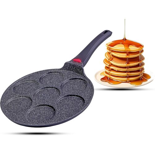 Jexnovashop-Poêle 27 Cm Céramique Anti-Adhésive ¿ Induction & Tous Feux, Sans Pfoa, Base Thermo-Isolée, Poignée Silicone Cool-Touch + Indicateur De Chaleur, Parfaite Pour Crêpes, ?ufs & Blinis