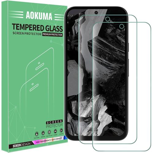 Verre Trempé Google Pixel 8a, [Lot De 2] Protection Écran Pour Pixel 8a [0.26mm] [Extrêmement Résistant Aux Rayures] [Haute Définition] [Facile À Installer]