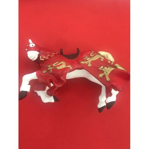 Figurine Cheval De Guerre - Destrier Du Roi Richard Coeur De Lion - Papo - 2001 - 12x10 Cm