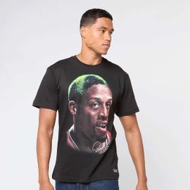 Mitchell & Ness Nba Chicago Bulls Player Big Face Tee Homme T-Shirts Polos Noir Taille M Vêtements