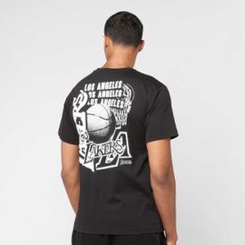 Mitchell & Ness Nba Los Angeles Lakers Hwc Overlap Graphic Tee Homme T-Shirts Polos Noir Taille Xl Vêtements
