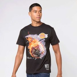Mitchell & Ness Nba Los Angeles Lakers Hwc Blaze Graphic Tee Homme T-Shirts Polos Noir Taille M Vêtements