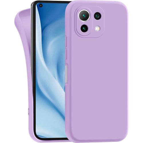 Coque Tpu Silicone Pour Xiaomi Mi 11 Lite 5g ¿ Slim Et Flexible, Anti-Chocs Et Anti-Rayures, Grip Antidérapant, Protection Caméra, Violet Mat
