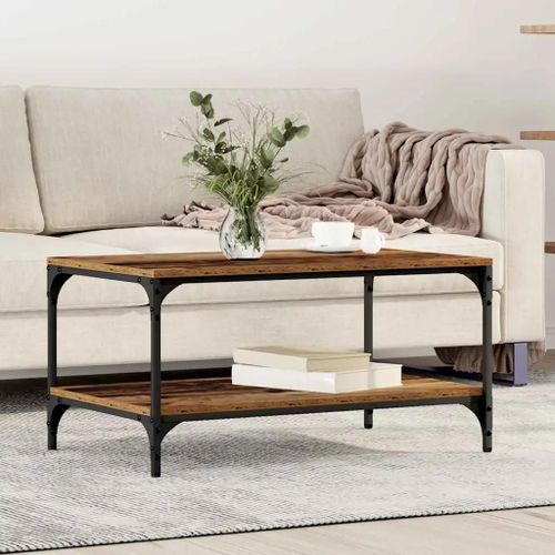 Vidaxl Table Basse Bois Ancien 80 X 50 X 40 Cm Bois D'ingénierie