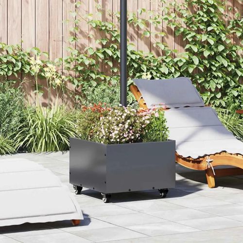 Vidaxl Base De Parasol Avec Jardinière Anthracite 45 X 45 X 45 Cm
