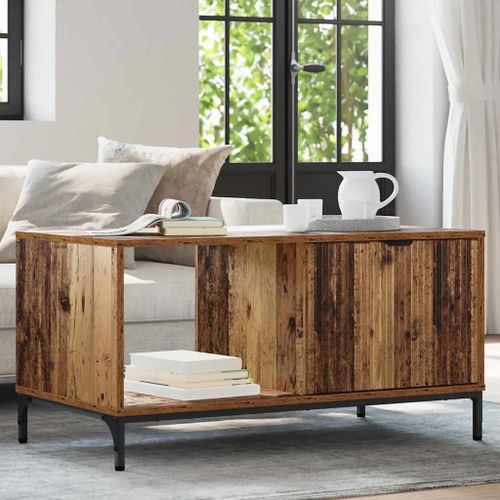 Vidaxl Table Basse Bois Ancien 90 X 49 X 46 Cm Bois D'ingénierie