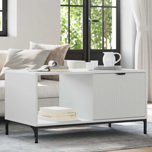 Vidaxl Table Basse Blanc 90 X 49 X 46 Cm Bois D'ingénierie