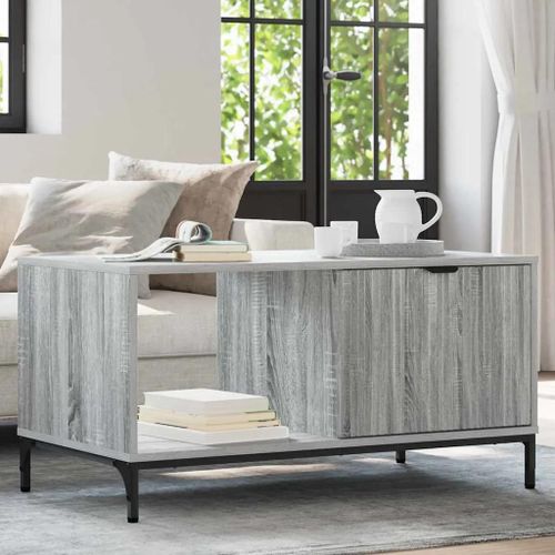 Vidaxl Table Basse Sonoma Gris 90 X 49 X 46 Cm Bois D'ingénierie