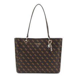 GUESS Sac à épaule brun foncé brun clair pour femme - Noelle II Tote Bag Brown Logo 310979