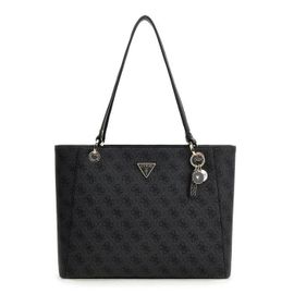 GUESS Sac à épaule gris foncé noir pour femme - Noelle II Tote Coal Logo 310592