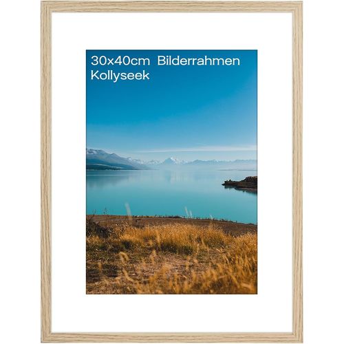 cadre photo 30x30 cm, en MDF et verre acrylique, cadre photo blanc pour accrocher et fixer, salon pour placer et accrocher, cadre décoratif blanc, blanc
