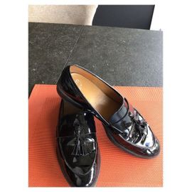 Mocassins Cuir Vernis Noir - 39