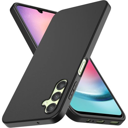 Coque Tpu Souple Pour Samsung Galaxy A24 - Anti-Chocs Avec Coins Amortisseurs, Bords Surélevés, Mince Antirayures Et Anti-Jaunissement - Noir