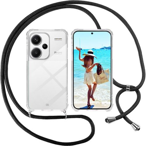 Coque Tpu Anti-Choc Transparente Avec Lanière Cordon Réglable (Tour De Cou) Pour Xiaomi Redmi Note 13 Pro Plus 5g