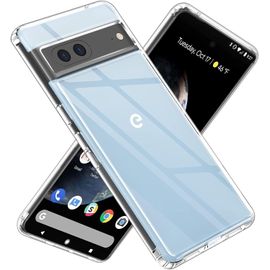 Coque Transparente Ultra-Fine Anti-Rayures Et Anti-Jaunissement Pour Google Pixel 7 ¿ Bords Surélevés, Protection Caméra, Résistante Aux Chocs, Compatible Charge Sans Fil