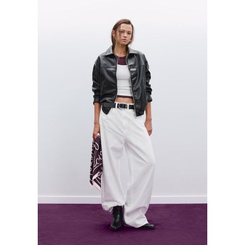 Stradivarius Blouson Oversize Similicuir Noir Xl