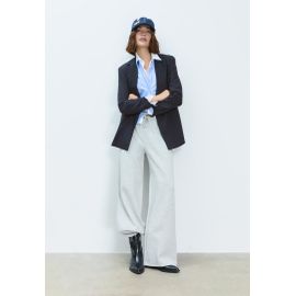 Stradivarius Veste Croisée Slim Fit Marine Foncé S