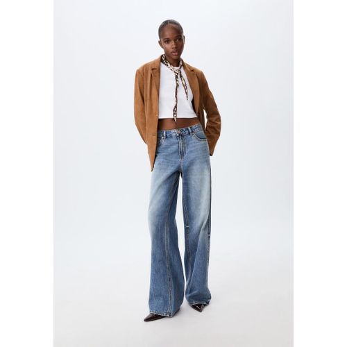 Stradivarius Veste Suédine Camel Clair L