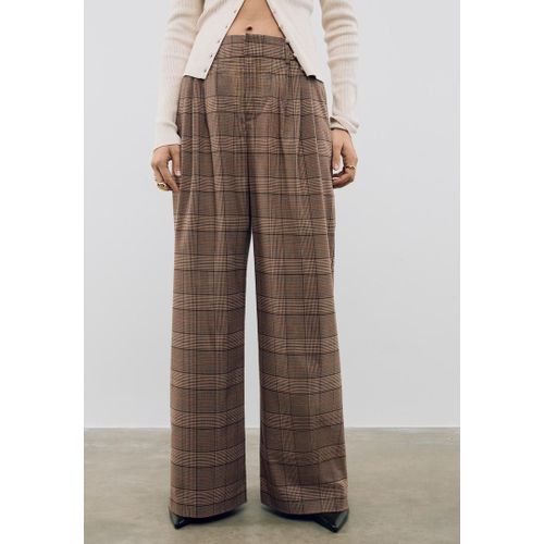 Stradivarius Pantalon Habillé À Carreaux Beige 38