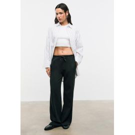 Stradivarius Pantalon Jogger À Cordons Noir M