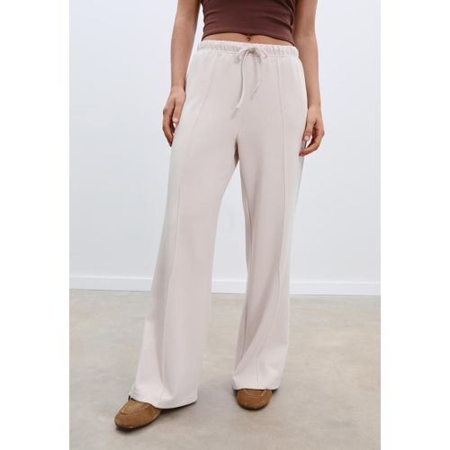 Stradivarius Pantalon Wide Leg Nervure Toucher Doux Pierre Xs