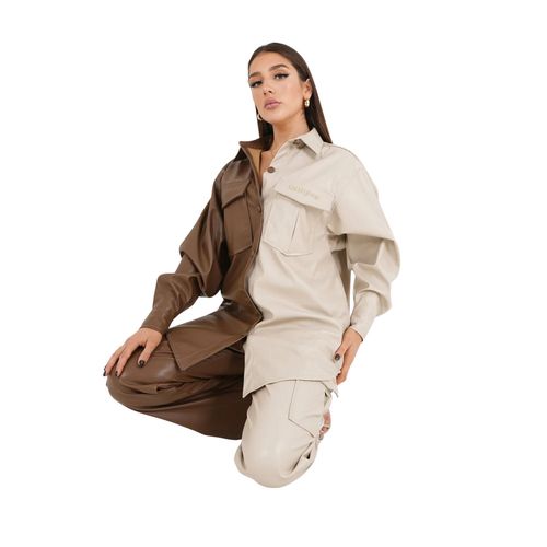 Chemise Simili Cuir Femme Sixth June