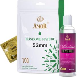 Lot Préservatif Et Gel Lubrifiant Partenaires Idéaux Des Rapports Sexuels Satisfaisants 100 Préservatifs Nature Ø 53 Mm + Play Gel Med 250 Ml